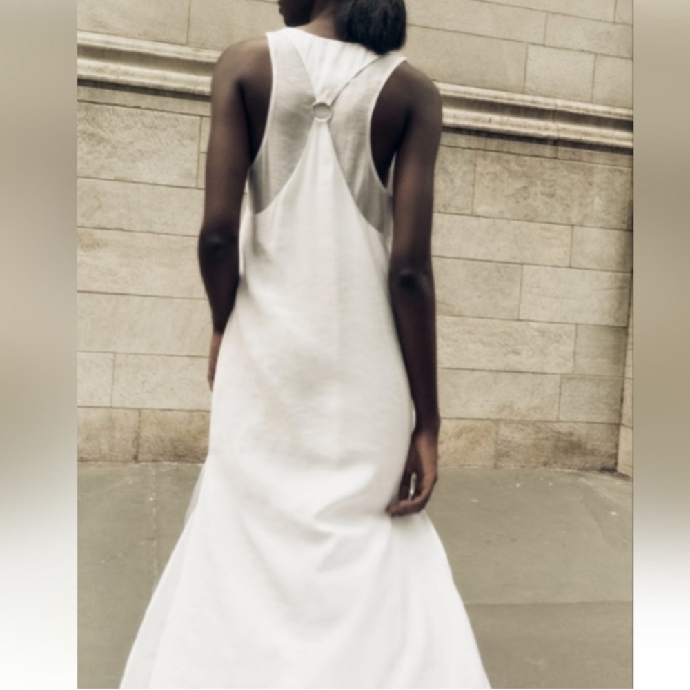 Zara limited edition buckled celeb style midi dress